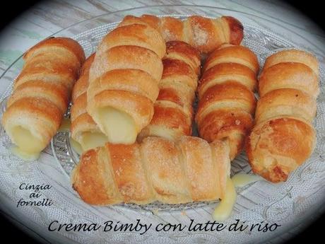 Crema Bimby con latte di riso e brioches allo yogurt