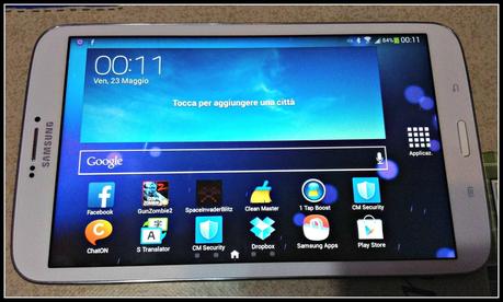 Recensione di alcuni programmi del Samsung Galaxy Tablet 3 8.0 redcoon.it