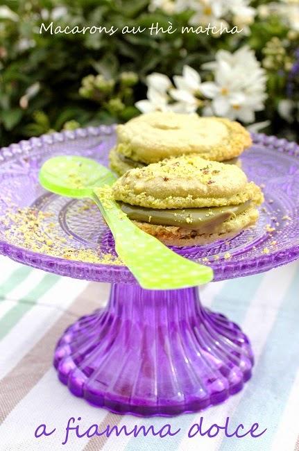 Macarons al thè matcha