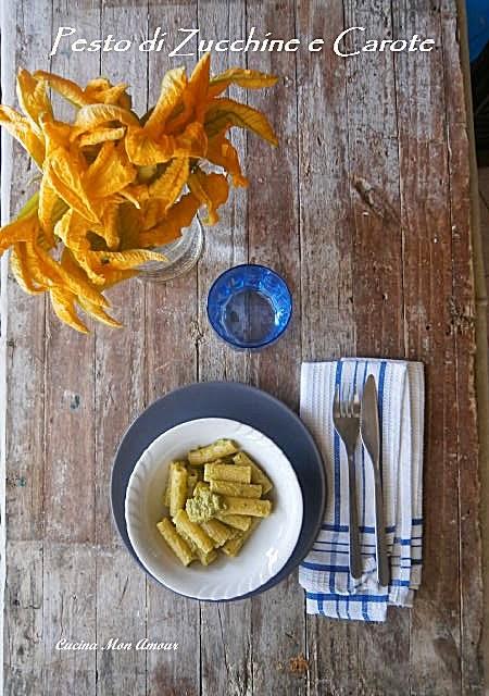 Pasta con Pesto di Zucchine e Carote