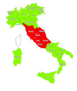 Middle Italy map - Mappa centro Italia