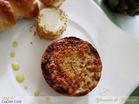 Sformatini di Carciofi e Ricotta con Caprini al Sesamo