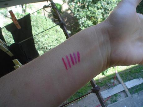 Swatches: NYX Butter Lipstick, Macaron lippie, Lip liner