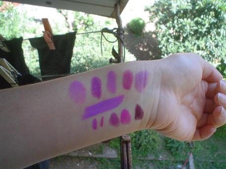 Swatches: NYX Butter Lipstick, Macaron lippie, Lip liner