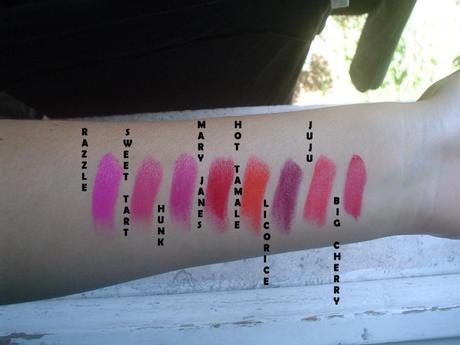 Swatches: NYX Butter Lipstick, Macaron lippie, Lip liner