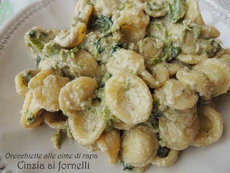 Orecchiette con cime di rapa, acciuga e panna