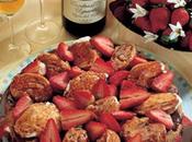 Sfogliata meringhe morbide fragole.
