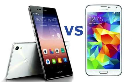 samsung galaxy s5 vs huawei ascend p7