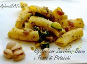 Rigatoni Zucchine, Bacon Pesto Pistacchi