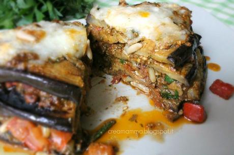 Melanzane gratinate al pesto di pomodori secchi