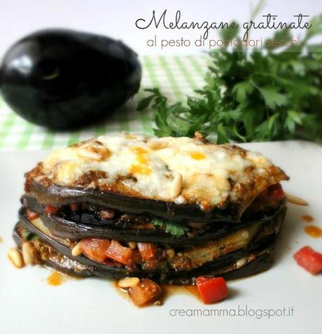 Melanzane gratinate al pesto di pomodori secchi