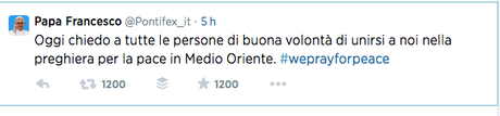 tweet di papa Francesco