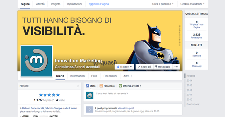 Facebook: come cambiano le pagine scr1