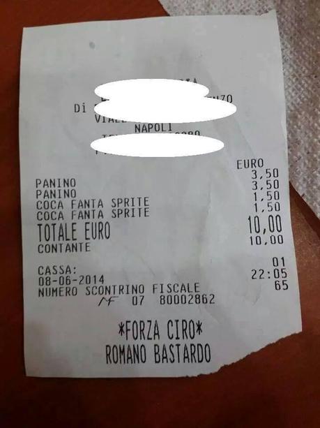 Scontrino Forza Ciro