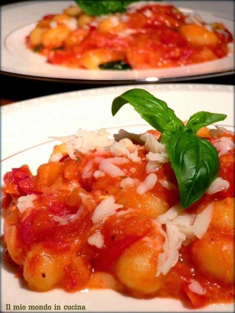 GNOCCHI senza glutine con salsa di pomodorini del Piennolo  e Toma di capra