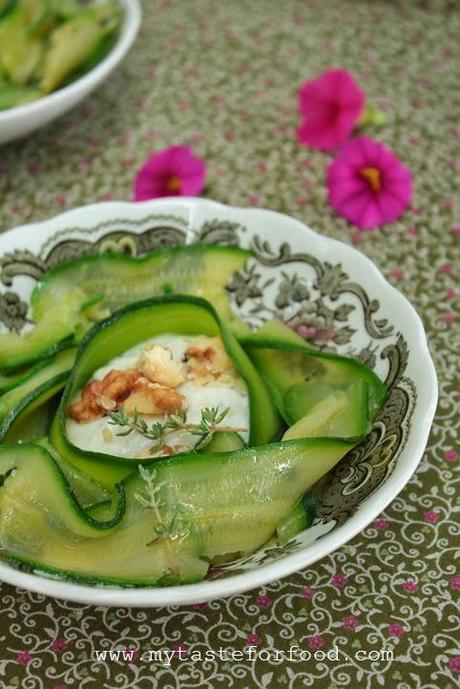 Sfoglie di zucchine e mousse di formaggio