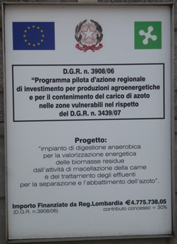 Caratteristiche impianto biogas Pegognaga