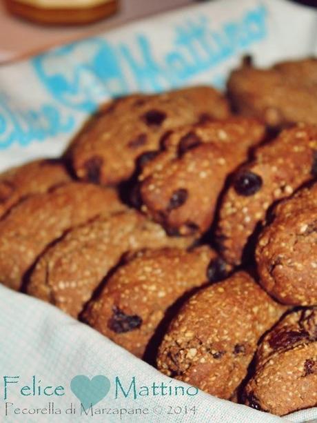 Biscotti del buongiorno, con fibre e uvetta