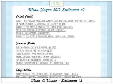 Menu di Stagione: Giugno #2