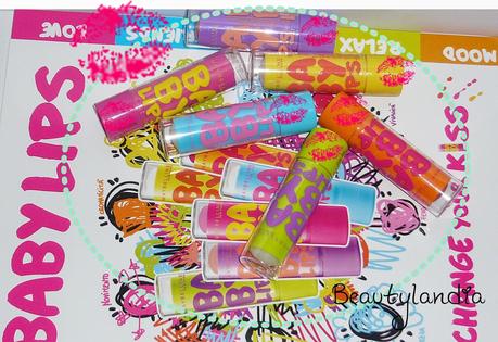 MAYBELLINE - Baby Lips: Hydrate, Intense Care, Mint Fresh, Cherry Me, Pink Punch, Peach Kiss -