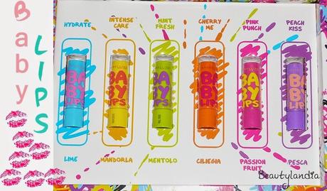 MAYBELLINE - Baby Lips: Hydrate, Intense Care, Mint Fresh, Cherry Me, Pink Punch, Peach Kiss -