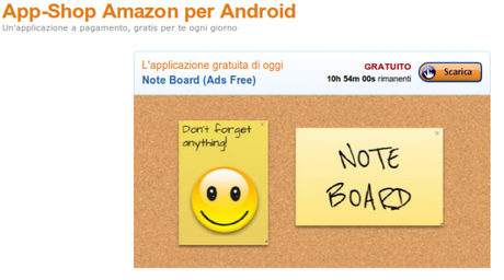 Amazon.it 1 600x334 Note Board (Ads Free) gratis solo per oggi su Amazon App Shop applicazioni  App Shop amazon app shop 