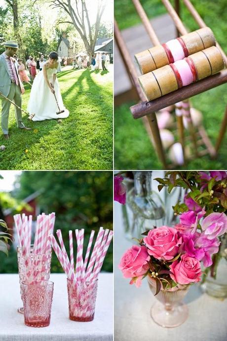 romantic pink farm wedding