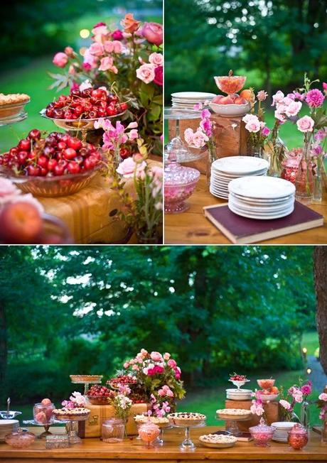 romantic pink farm wedding