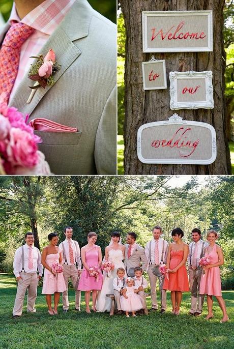 romantic pink farm wedding