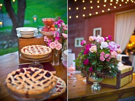 romantic pink farm wedding