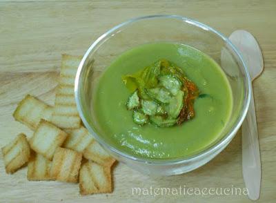 Vellutata di Zucchine con Fiori di Zucca Saltati