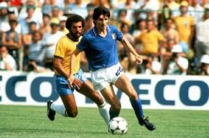 Paolo Rossi, tra i protagonisti di Italia-Brasile ai mondiali dell'82