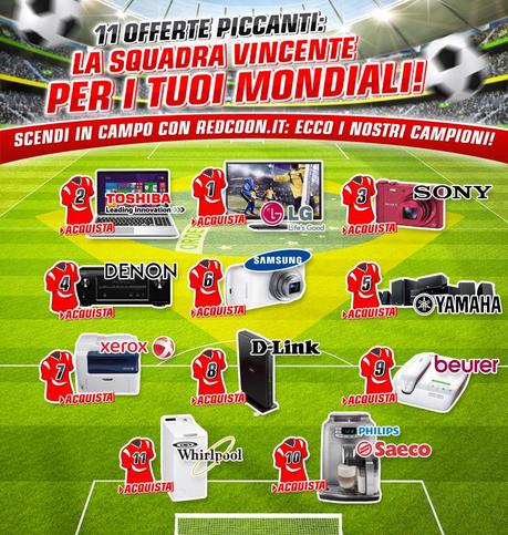 Offerte piccanti per festeggiare l'inizio dei Mondiali solo da redcoon.it