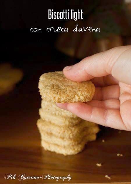 Biscotti light con crusca d'avena,ricetta senza burro