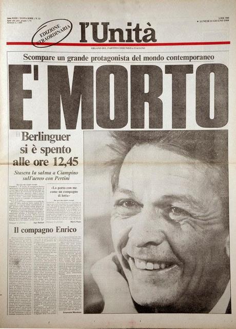 30 anni fa la morte di Enrico Berlinguer