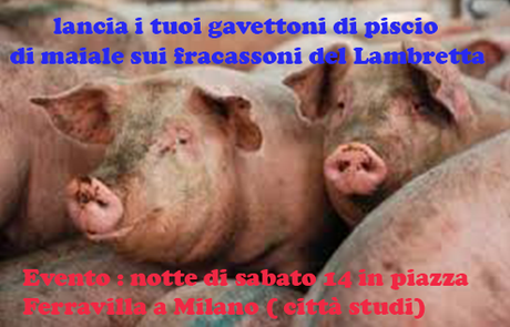 La peggio gioventu’: i residenti a colpi di gavettoni di piscio di maiale contro i concerti del Lambretta e gli affari in nero del centro”social” gavettoni