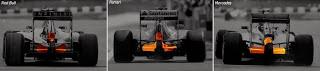 Red Bull, Mercedes e Ferrari: confronto posteriore con termocamera