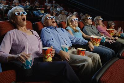 People Watching 3-Dimensional Movie