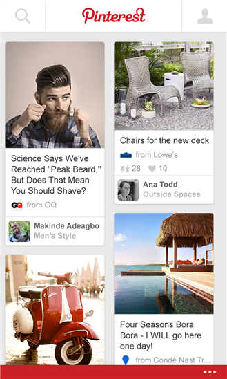  Ebbene sì! PINTEREST (beta) arriva su WINDOWS PHONE 8 !