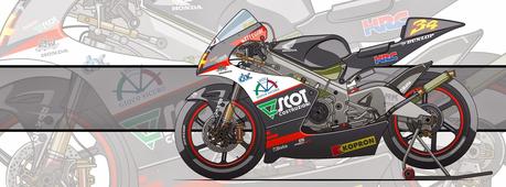 Motorcycle Art - Honda NSR 250 GP 2005-2009 by Evan DeCiren