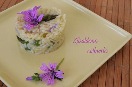 Risotto con asparagi e malva