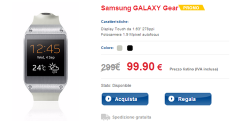 samsung gear Samsung Gear 2013: offerta TIM a soli 99 euro! accessori  smartwatch samsung samsung gear Galaxy Gear 