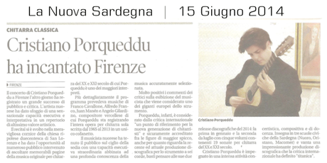 La Nuova Sardegna - Articolo 2 - 15 06 2014