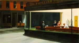 Nighthawks, di Edward Hopper, è tra le opere di riferimento che De Matteo stesso cita per l'ideazione di Corpi Spenti, in una serie interessante di post sul suo blog Holonomikon