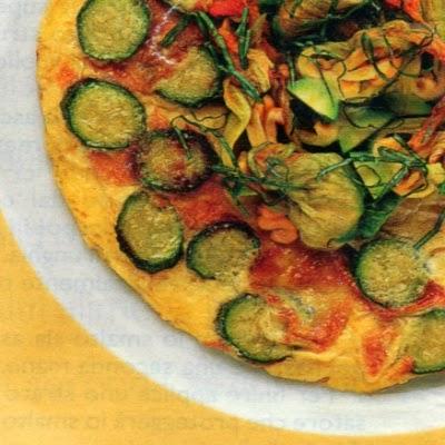 Frittata con zucchine e fiori di zucca