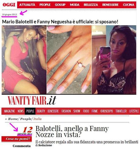L’anello di Mario Balotelli a Fanny è un déjà vu: il 10 giugno 2013 fece la stessa cosa