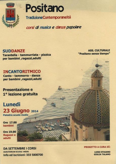 POSITANO: TradizioneContemporaneità, corsi di musica e danza popolare.