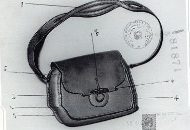 Gucci 1960 - Borsetta per signora modello G.1173 a forma quadrangolare con manico a tracolla - Da archivio Gucci