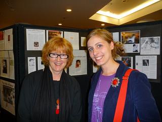 Robyn Stewart and Eleanor Catton at the openin...