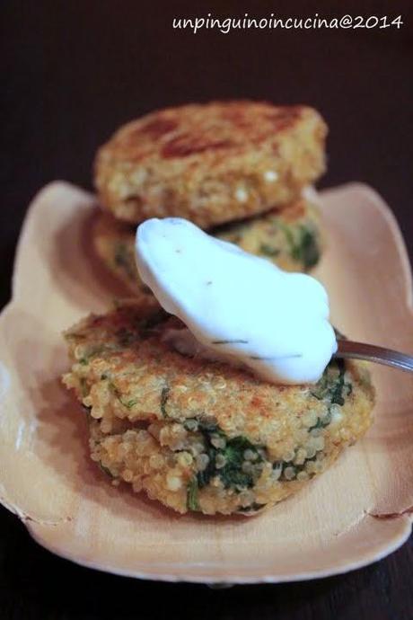 Crocchette di quinoa, spinaci e feta